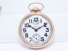 1928 - Waltham Vanguard Up Down 16s Railroad Grade 23j Adj. 6 Pos Pocket Watch