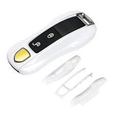 Key Fob Cover Compatible with Porsche Key Fob, 3-Piece Painted ABS MK2 White