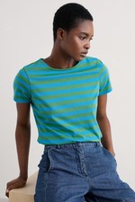 Image of Seasalt Women's Regular Sailor T-Shirt Jersey Scallion Hedgerow