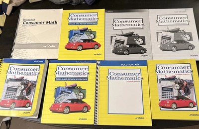 ABeka  High School Consumer Mathematics 2nd Ed 8 Book Lot