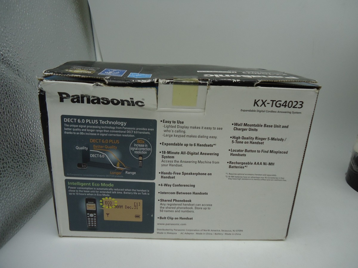 KX-TG4023 Panasonic Dect 6.0 Handsets Single Line Cordless Phone 