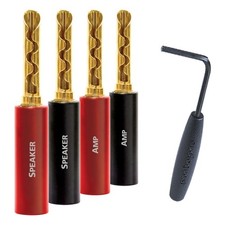 AudioQuest SureGrip 100 Gold Banana Speaker Connectors - 8-Pack