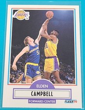 1990  Fleer Update    XRC #U-43 Elden Campbell LA Lakers Basketball Card H6