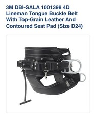 DBI-Sala Lineman Tongue Buckle Climbing Belt With Contoured Seat Pad (Size D24)