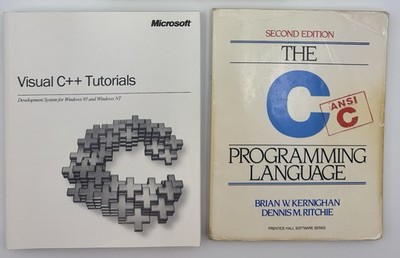 Lot of 2 Paperbacks: Microsoft Visual C++ Tutorials & The C Programming Language