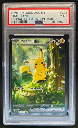 2026 Pokemon Ascended Heroes Pikachu ex Special Illustration Rare #276/217 PSA 9