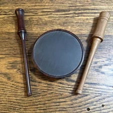 Vtg Cocobolo Custom Slate Turkey Call TURKEY Pot 2 Strikers Made 4 Ken Martin