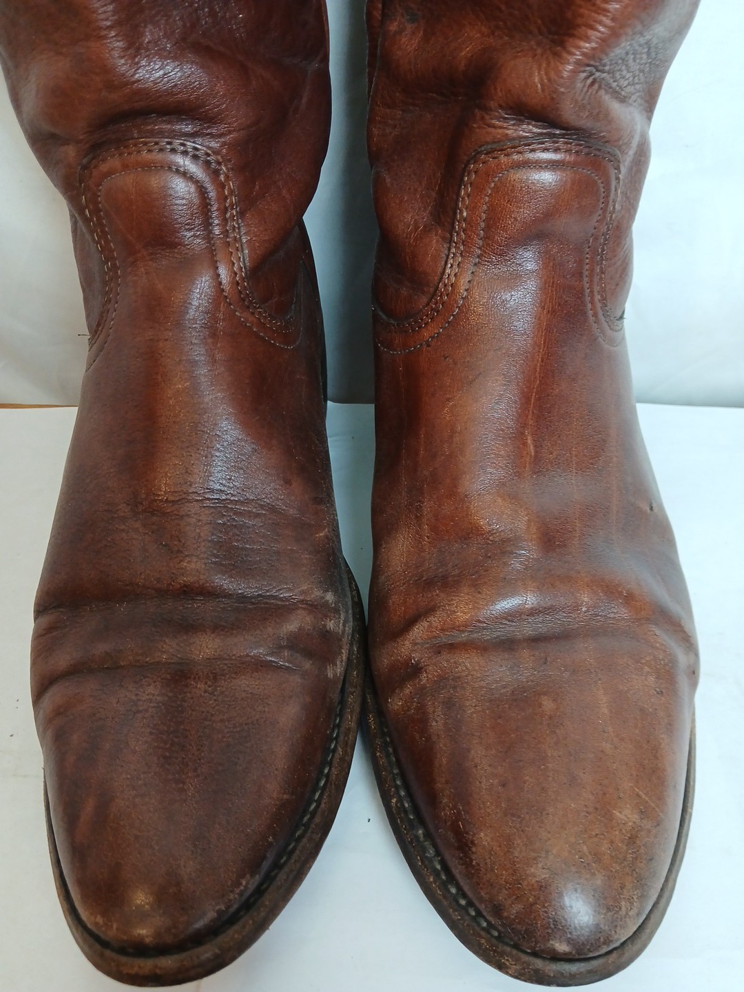 Frye Men's Size 10M Western Cowboy Boots Brown Si… - image 3