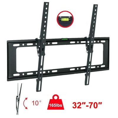 LCD LED Plasma Flat Tilt 10°TV Wall Mount Bracket 32 42 50 55 60 65 70'' Screen