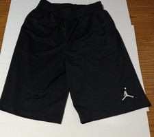 Pre Owned Air Jordan Mesh Black Basketball Shorts Youth Size XL 13-15 Yrs       