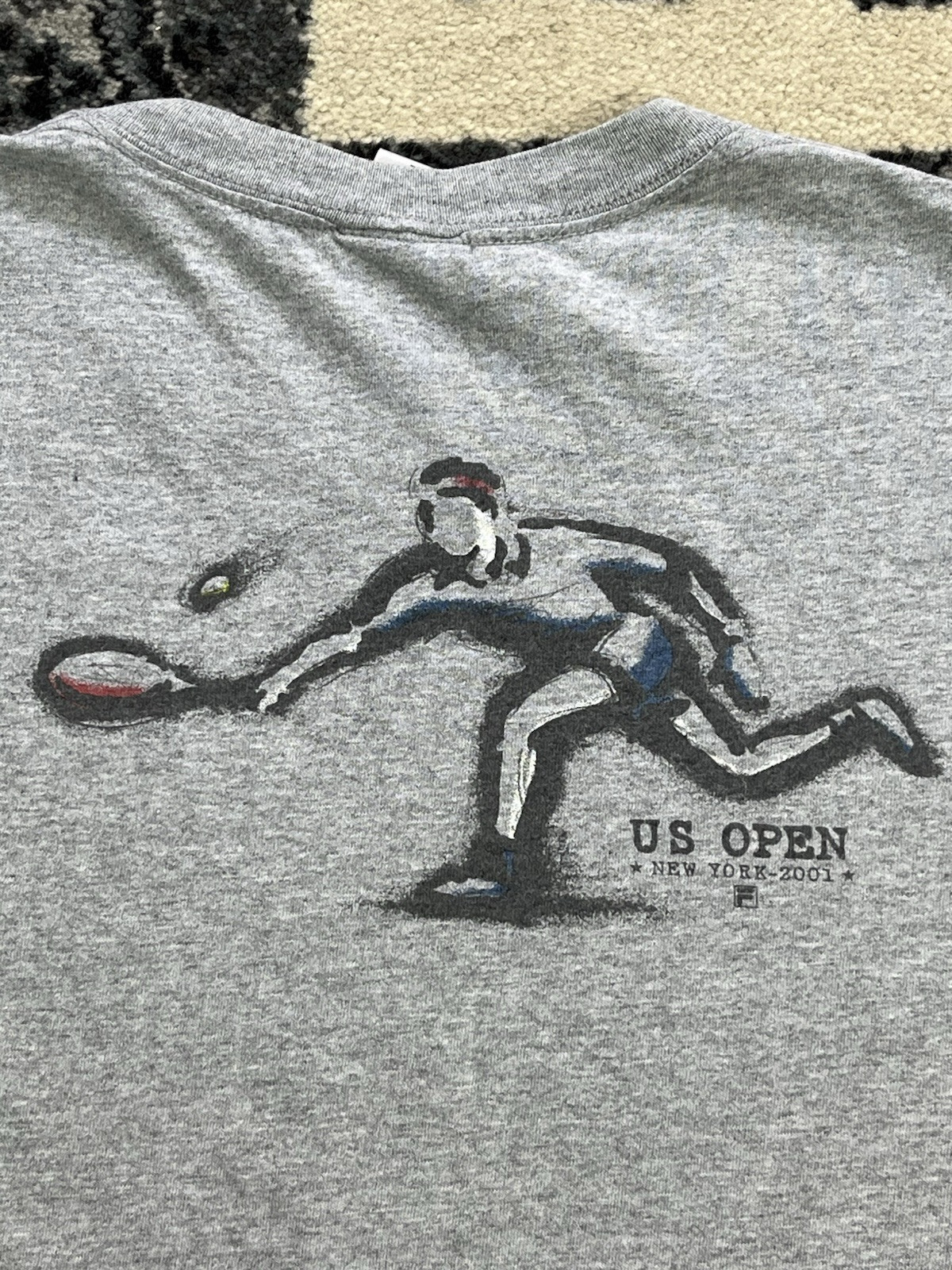 T shirt vintage 2001 FILA US OPEN taglia XL made in USA Supreme Bape Kith