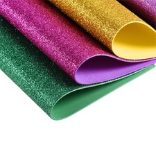 2 Set 7.8 11.8",2mm Thickness EVA Glitter Foam Sheets for Crafts DIY Colorful