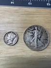 New ListingWalking Libert Half And Liberty Dime