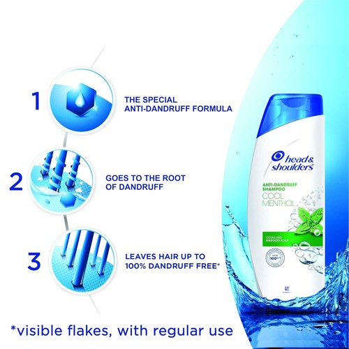 Head & Shoulders Cool Menthol Anti-Dandruff Shampoo - Picture 3 of 5