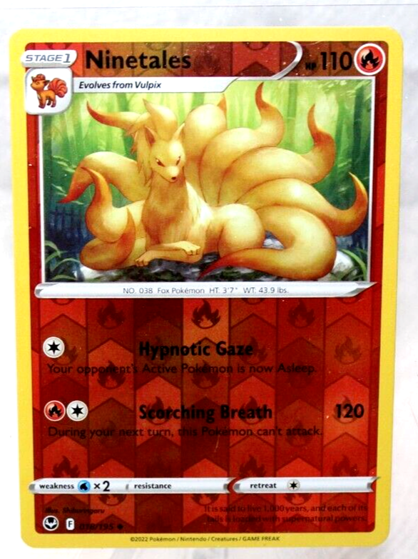 Ninetales HP 110 2022 Collectible Pokemon *Reverse Holo* Card No