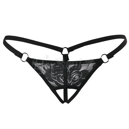Sexy Women Lace G-string Briefs Crotchless Thongs Lingerie Swimwear Underwear - Picture 6 of 120