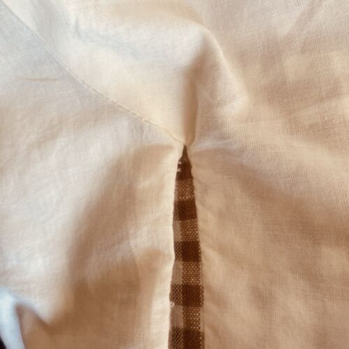 Sussan Womens Blazer Jacket Size 12 Beige Linen Gingham Check Long Sleeve - Picture 14 of 17