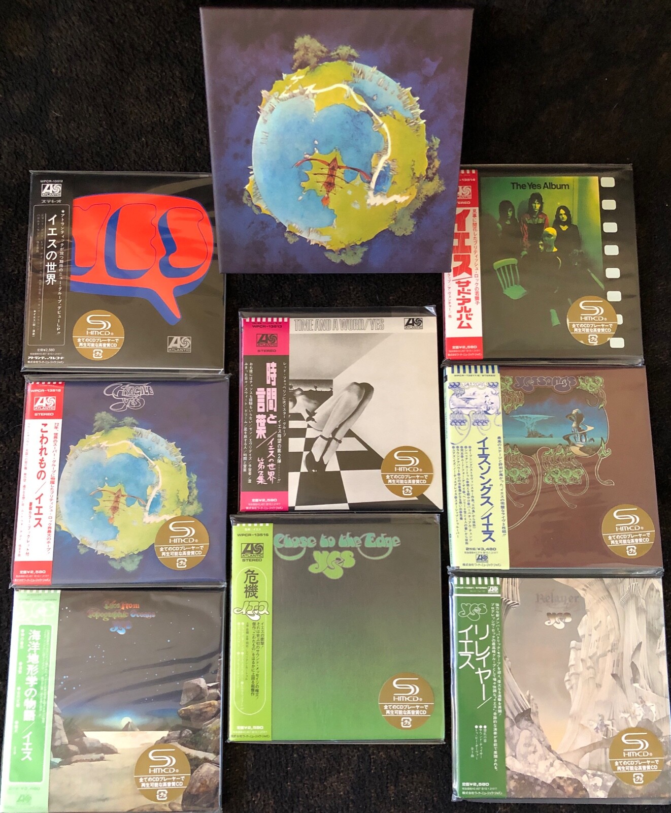 YES first 8 SHM-CDs with Disk Union storage box - authentic Japan - Brand new!