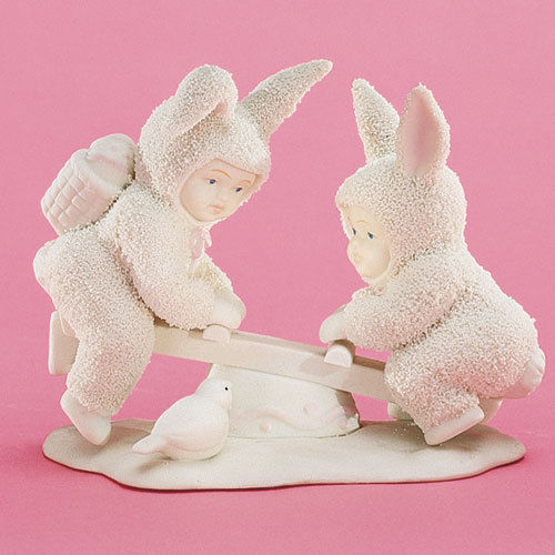 I'M TEETER YOU'RE TOTTER 26204 Springtime Stories of Snowbunnies Dept 56 - Imagen 1 de 2