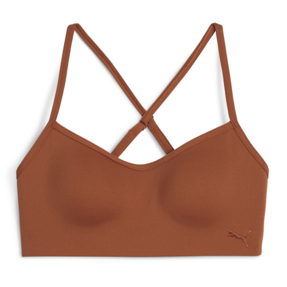 Спортивный бюстгальтер Puma Move Cloudspun Женский коричневый повседневный 52480981