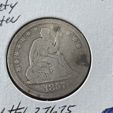 1857 Seated Liberty Quarter 25 Cents 25c Silver Coin