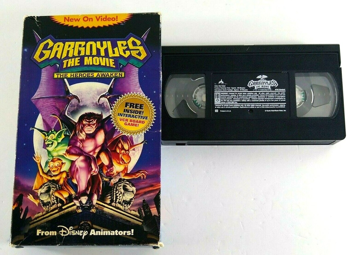 Gargoyles The Movie VHS The Heroes Awaken With VCR Board Game Not