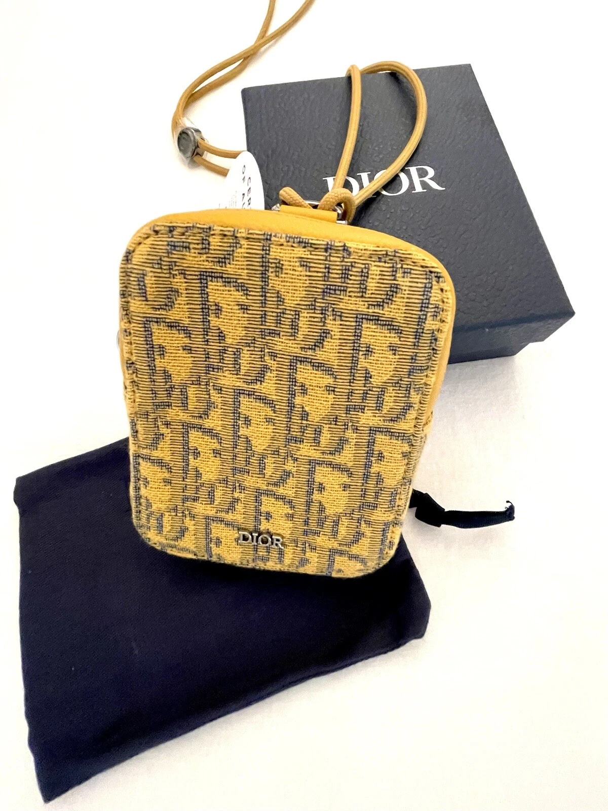 Sac verticale Christian Dior oblique Nano D touch nano beige jaune