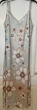 Miss Look Women's Sz Small Sleeveless Floral  Long Knit Dress Gown