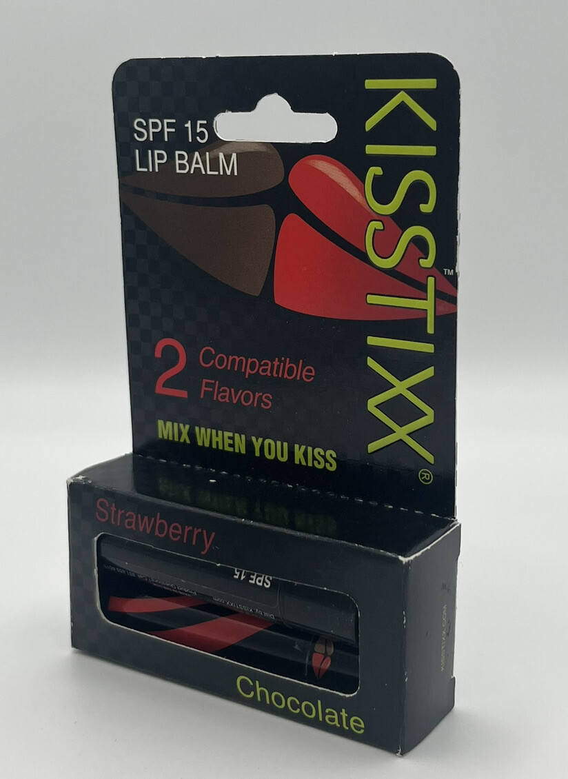 1) Kisstixx Chocolate And Strawberry Lip Locking Balms As Pictured
