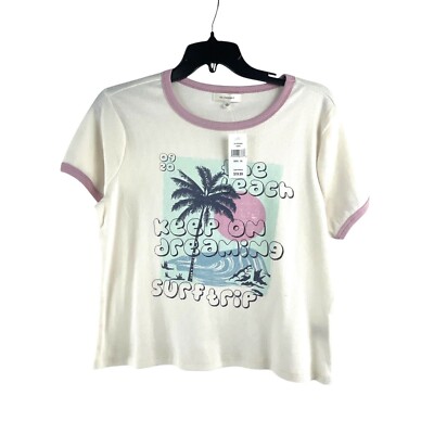No Comment NWT Gardena Kids Graphic Tee ''The Beach Keep On Dreaming'' White XL