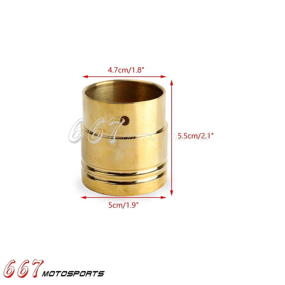 1-7/8" Brass Motorcycle Exhaust Pipe Tip For Harley Chopper Cafe Racer Universal - Image 4 of 4