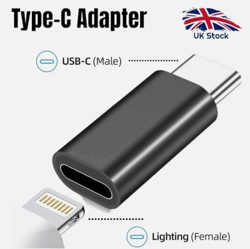 Für iPhone 8Pin Buchse auf Typ-C Stecker USB C Adapter Konverter 35W PD High Speed