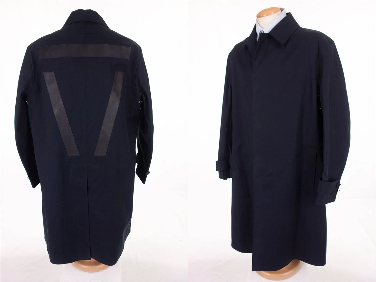 GIVENCHY PARIS Mens New 54 US 44 Cotton Blend Trench Coat In Navy Defect  $2450 | eBay