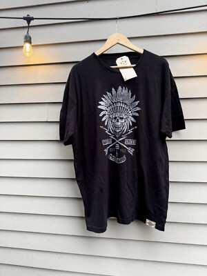 NWT Wicked Quick Vintage Speed Road Tested Series Skull & Headdress Shirt - 2XL