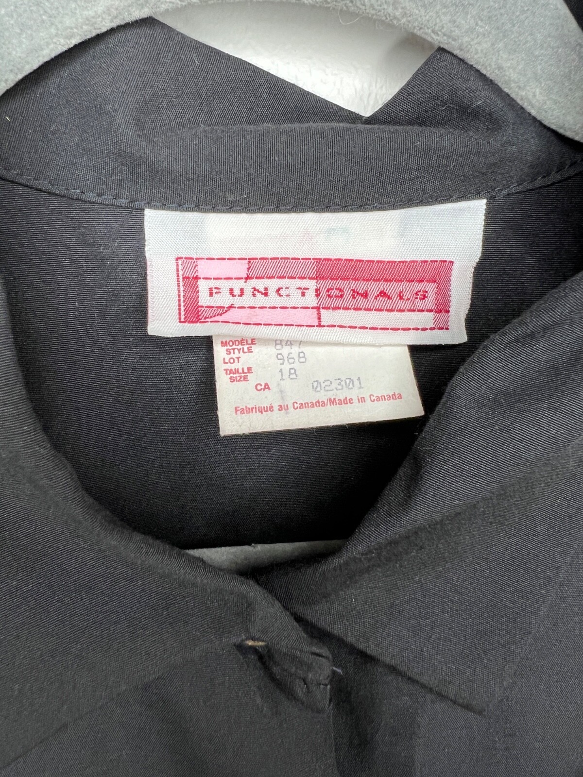 Functionals Vintage Black button up black shirt s… - image 2