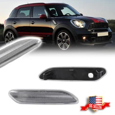 For Mini Cooper Countryman 2012-2017 R60 R61 Fender Side Marker Light Clear Lens