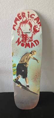Bill Nomad Danforth AMERICAN NOMAD Stencil Skateboard Deck Signed
