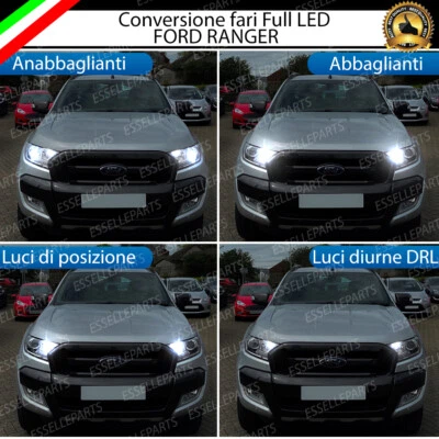 ELT CONVERSIONE FARI LED FORD RANGER ANABBAGLIANTI ABBAGLIANTI DRL POSIZIONE 6000K