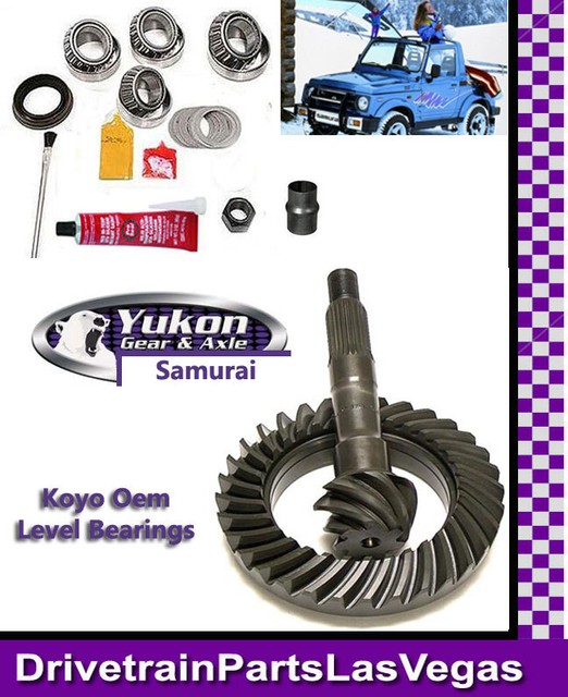 Suzuki Samurai Yukon Ring and Pinion w Master Bearing Install Kit 5.38