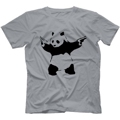 Banksy Panda T-Shirt 100% Cotton Funny Urban Graffiti Art Banksey
