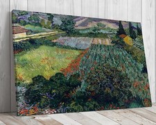 Feld mit Mohnblumen von Vincent Van Gogh montierter Leinwanddruck fertig zum Aufhängen