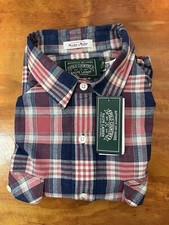 Ralph Lauren POLO COUNTRY Shirt Indian Madras Plaid Short Sleeve Button Up Sz L