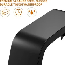 2Pcs Heavy Duty Steel Tandem Axle Trailer Fenders Fit 14"-16" Tires, Black