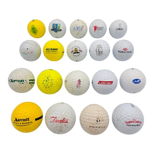 19 Branded Golf Balls with Advertisements - Mixed Colours - Practice Or Range - Picture 2 of 7