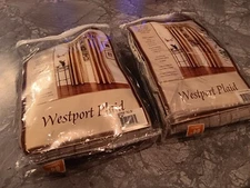 Westport Plaid Window Curtains Bed Bath & Beyond 84" Panels- Lot Of 2- Brand New