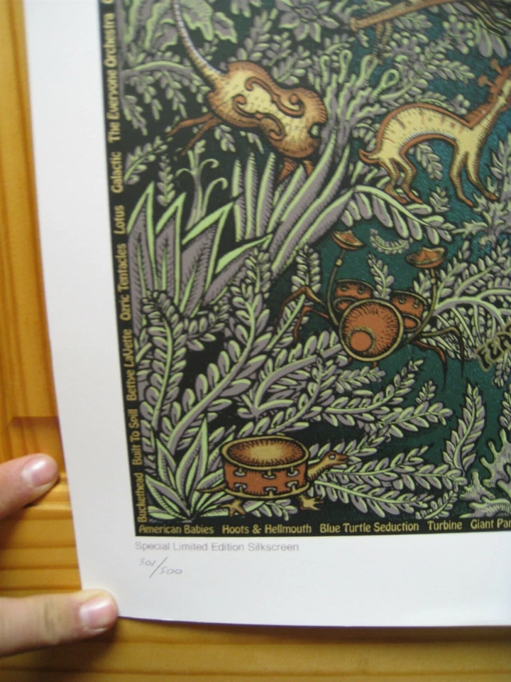 Wakarusa Flaming Lips The Emmylou Harris Ben Folds Five 5 Poster Silkscreen Emek - Image 3 of 3