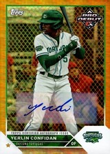 2023 TOPPS PRO DEBUT AUTOGRAPH GOLD #PD-142 YERLIN CONFIDAN 20/50