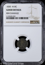 1830 H10C Capped Bust Half Dime NGC Good Details | G