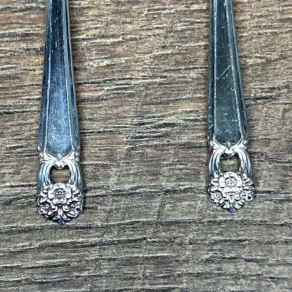 4 1847 Rogers Brothers Silverplate Eternally Yours Flatware Oval Soup Spoons - Image 3 of 4