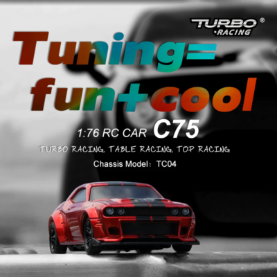 Turbo Racing C75 1:76 Scale Mini RC Car 2WD RTR On-Road Track